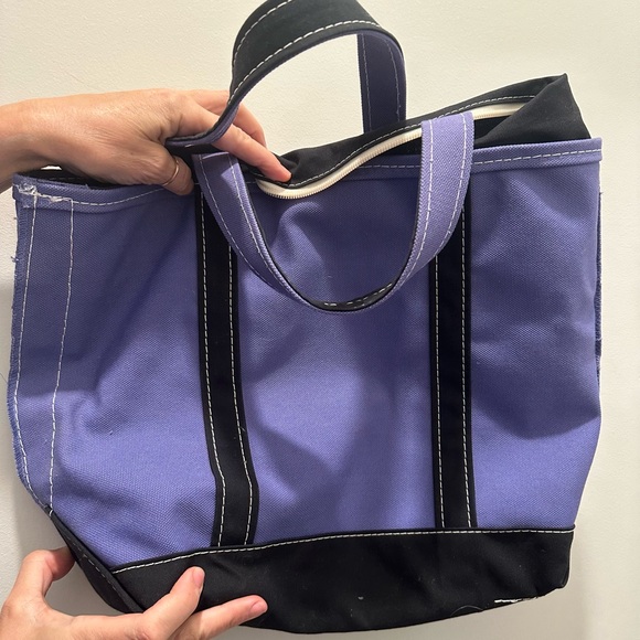 Purple and Black Canvas vintage l.l. Bean tote - Picture 7 of 7